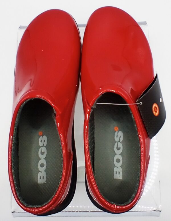 Bogs Women's Ramsey Patent Leather Red Clogs size 9 - Image 4