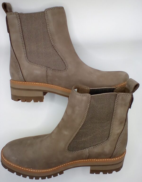Timberland Courmayeur Valley Celsea Ladies Taupe Nubuck Boots A1RRK Size 10 - Image 2