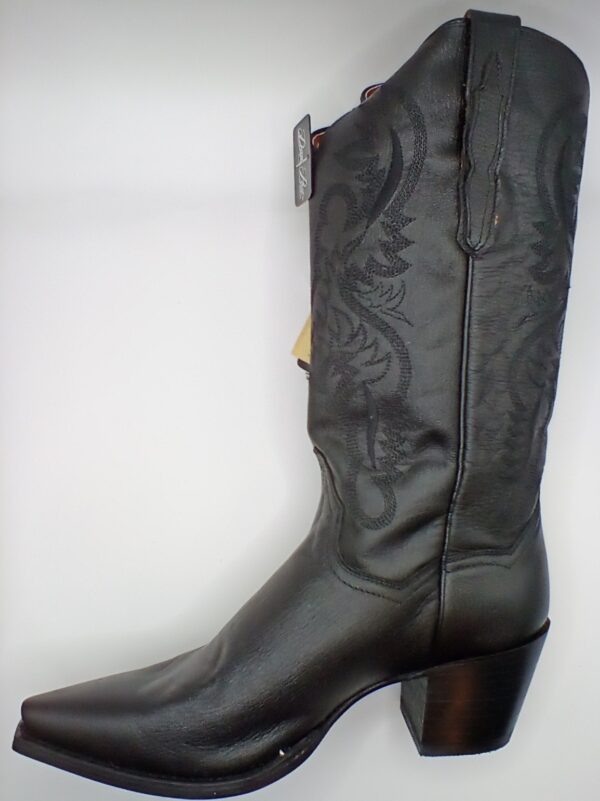 Dan Post Ladies Black Leather Western Boots DP3200 Size 11m - Image 4