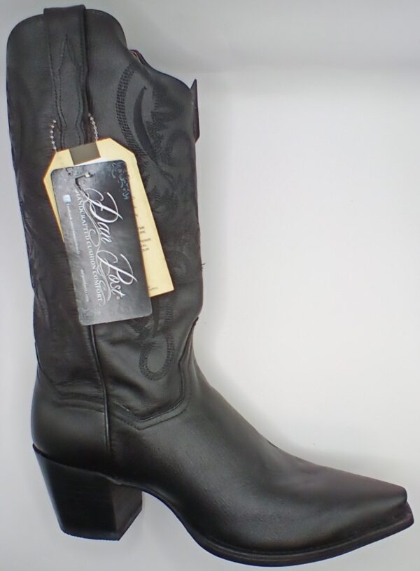 Dan Post Ladies Black Leather Western Boots DP3200 Size 11m - Image 3