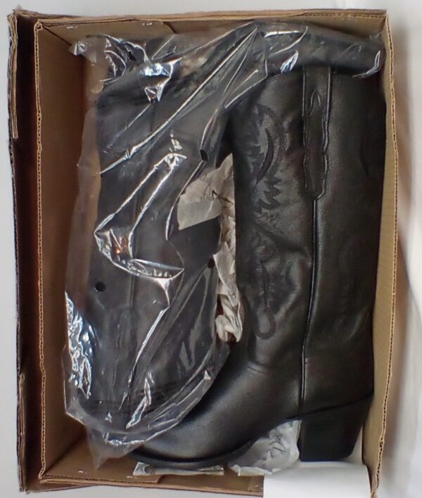 Dan Post Ladies Black Leather Western Boots DP3200 Size 11m - Image 8