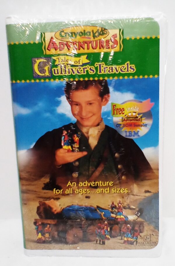 1997 Sealed VHS tape, Tales of Gulliver's Travels by Hallmark Home Entertainment & Crayola Kids