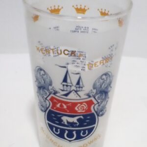 1968 Kentucky Derby Frosted Mint Julep Glass Churchill Downs Souvenir