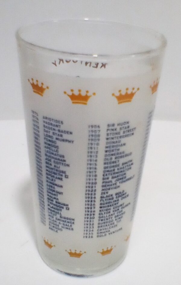 1968 Kentucky Derby Frosted Mint Julep Glass Churchill Downs Souvenir - Image 2