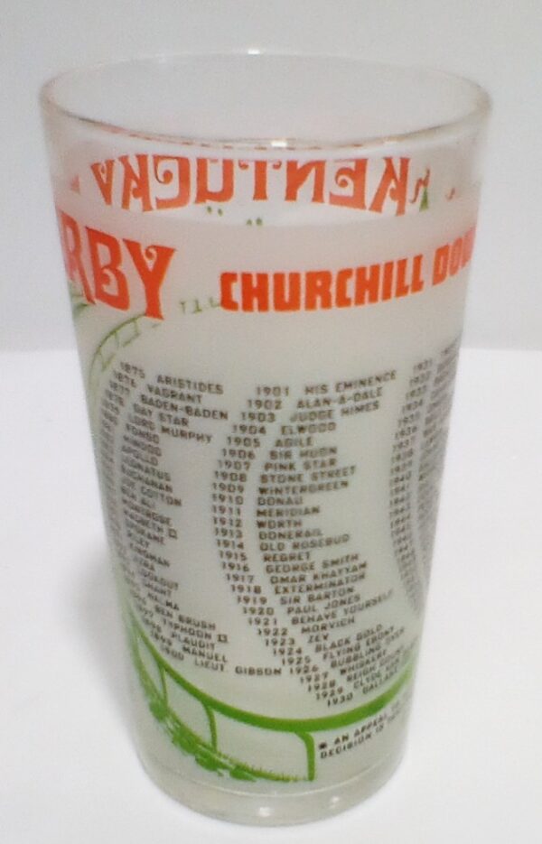 1972 Kentucky Derby Frosted Mint Julep Glass Churchill Downs Souvenir - Image 2