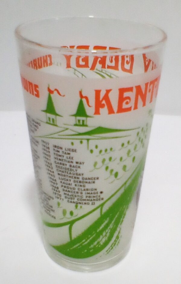 1972 Kentucky Derby Frosted Mint Julep Glass Churchill Downs Souvenir - Image 3