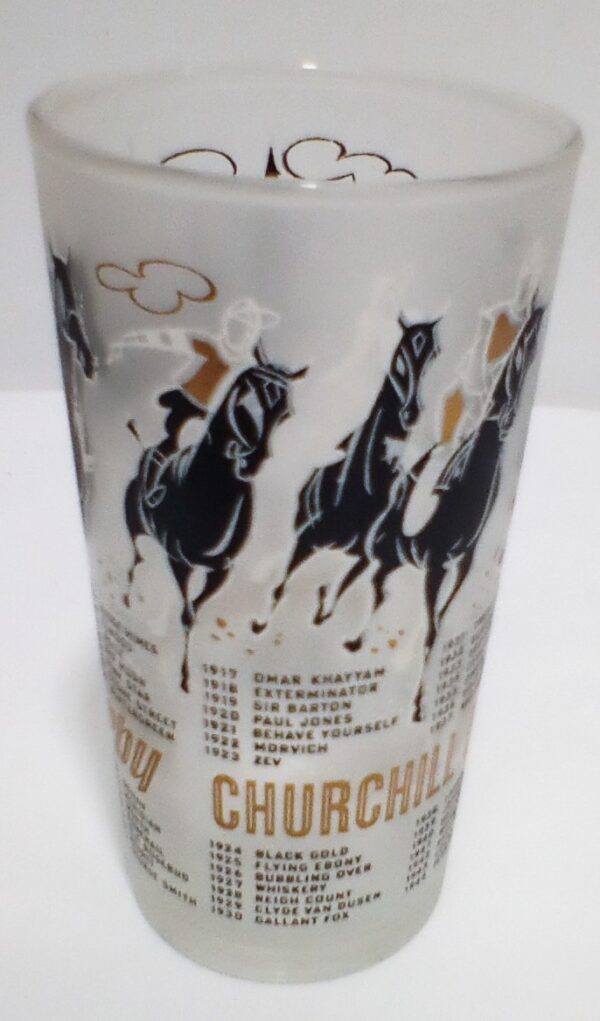 1960 Kentucky Derby Frosted Mint Julep Glass Churchill Downs Souvenir - Image 2