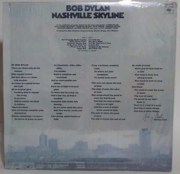 Bob Dylan – Nashville Skyline (Columbia Records KCS 9825) – Early Pressing with 2-Eye Label - Image 2