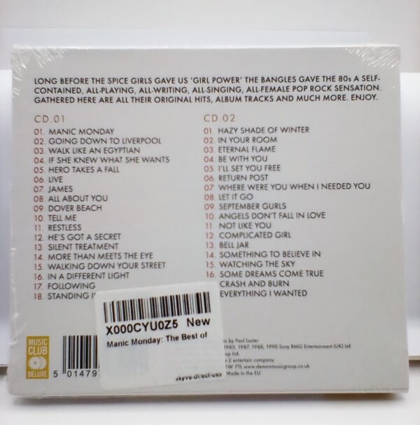 Manic Monday The Best Of The Bangles Deluxe 2 CD Set 2007 Still Sealed MCDLX059 UK Release - Image 2