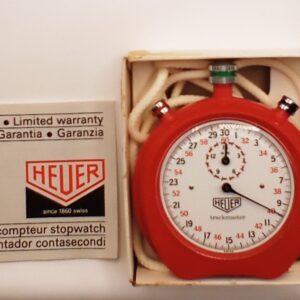 Vintage Heuer Swiss Trackmaster Red Stopwatch Excellent Working Condition