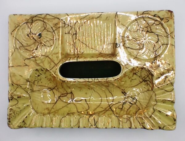 Vintage Mid-Century Ceramic Ashtray and Drink Holder