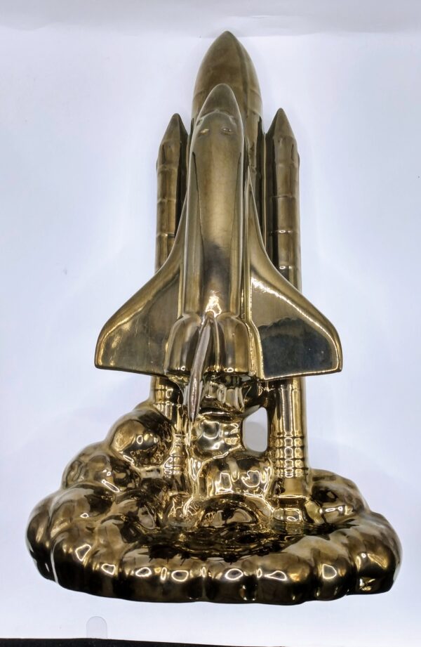 A Great American Vintage Glazed Slip-Casted Porcelain Nasa Space Shuttle Sculpture - Image 3