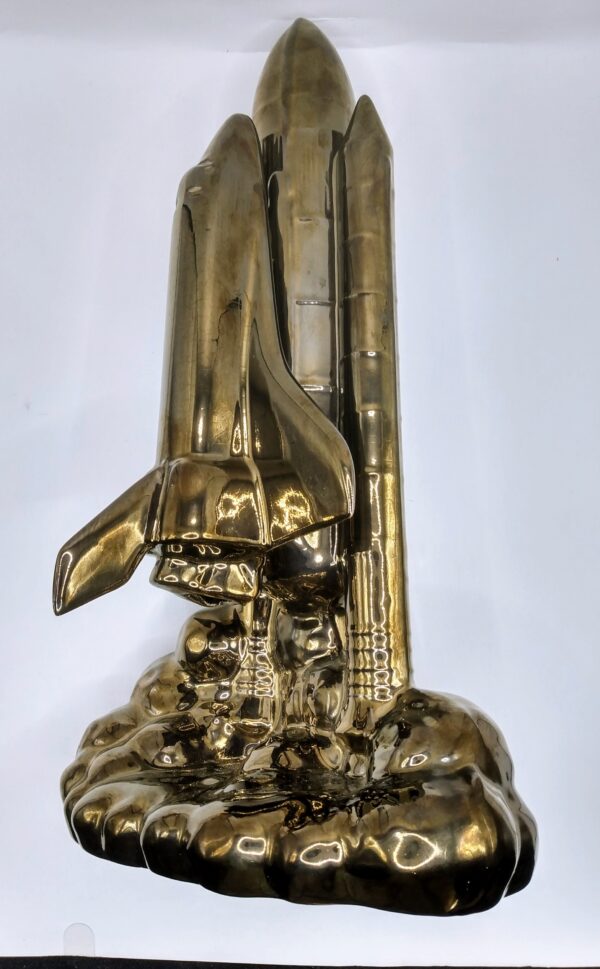 A Great American Vintage Glazed Slip-Casted Porcelain Nasa Space Shuttle Sculpture - Image 4