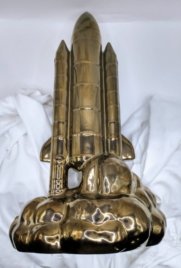 A Great American Vintage Glazed Slip-Casted Porcelain Nasa Space Shuttle Sculpture - Image 5