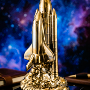 Vintage Glazed Porcelain NASA Space Shuttle Sculpture Artemis Fan Gift
