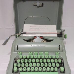 Vintage 1965 Hermes 3000 Typewriter Seafoam Green Elegance