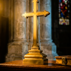 Antique 1930s Solid Brass Lighted Crucifix 29.5" Heavy 27lb Altar Cross Illuminated Church Salvage LED Halo Gothic Decor