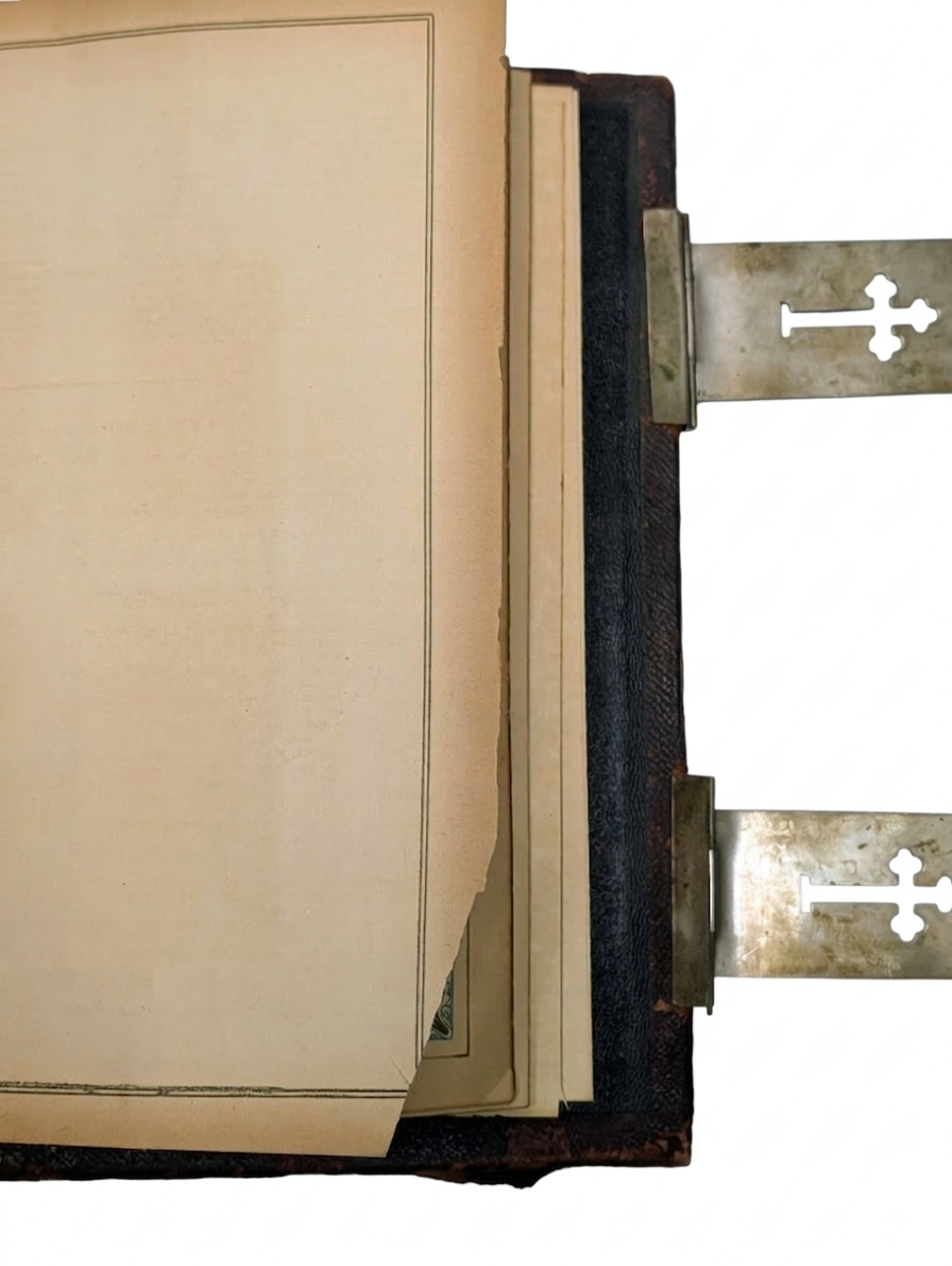 Antique 1892 Catholic Family Bible: Douay-Rheims, Haydock Illustrated, Sculpted Leather, Metal Clasps - Image 10