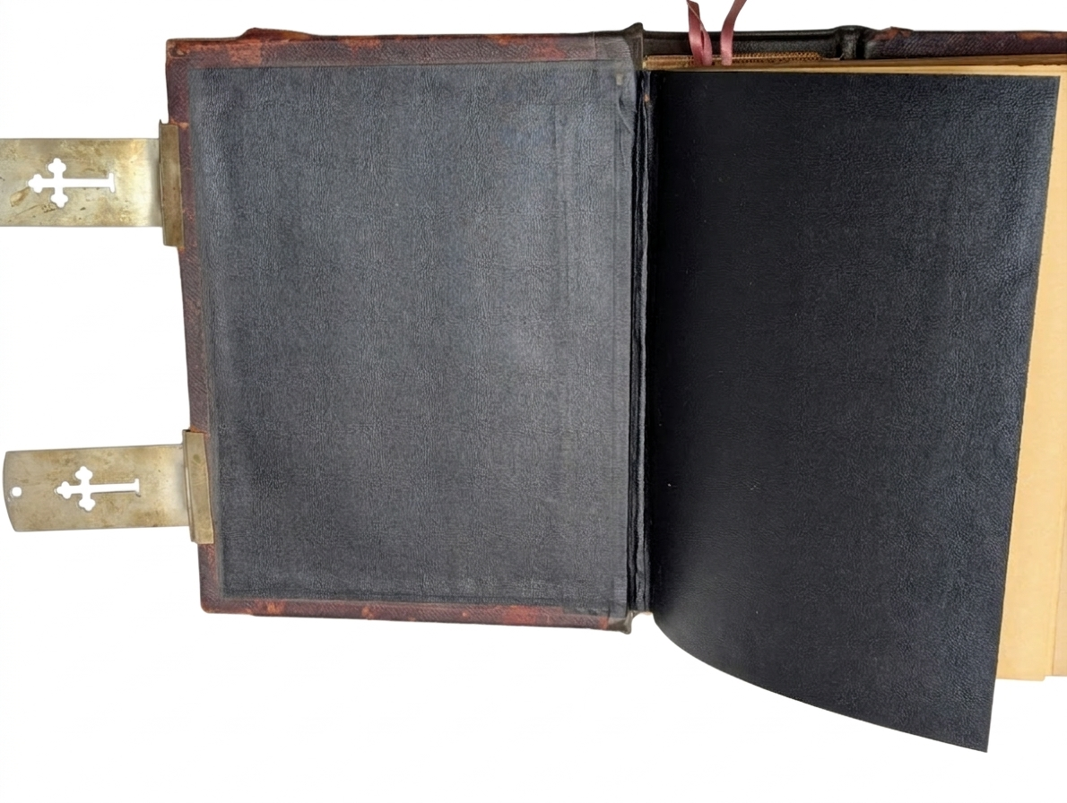 Antique 1892 Catholic Family Bible: Douay-Rheims, Haydock Illustrated, Sculpted Leather, Metal Clasps - Image 11