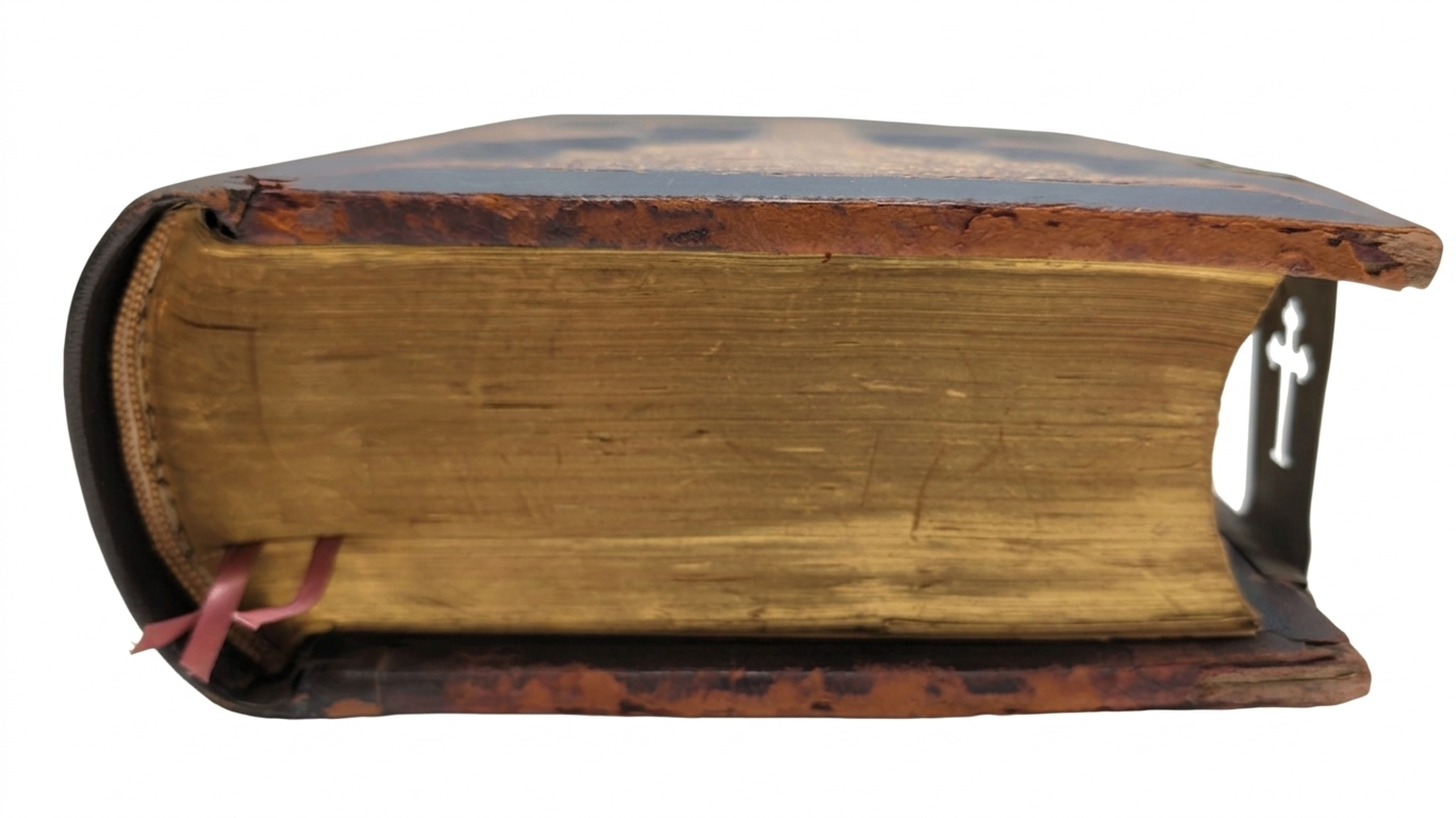 Antique 1892 Catholic Family Bible: Douay-Rheims, Haydock Illustrated, Sculpted Leather, Metal Clasps - Image 18