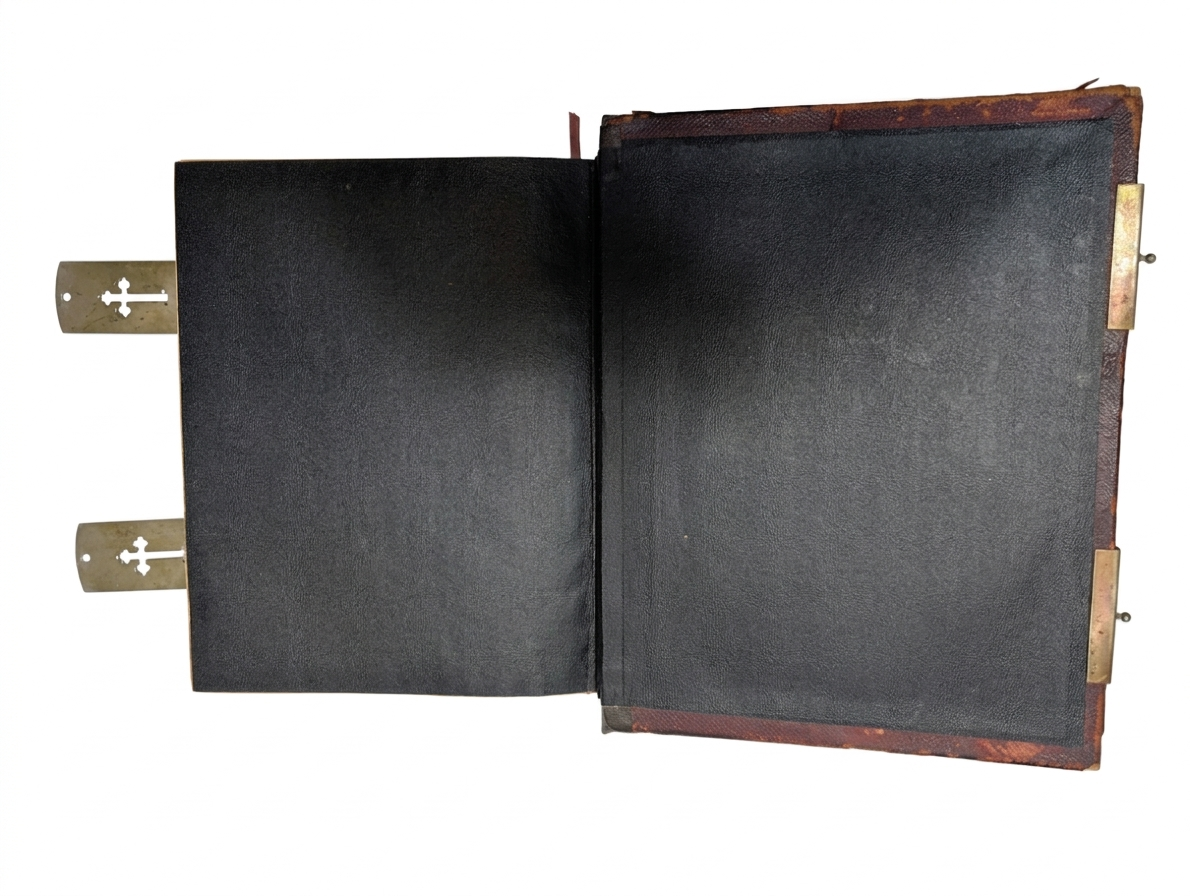 Antique 1892 Catholic Family Bible: Douay-Rheims, Haydock Illustrated, Sculpted Leather, Metal Clasps - Image 4